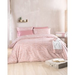 Σεντόνια Μονά Σετ Next Trisha Pink Polycotton Rythmos (105x205+30 ) Με Λάστιχο 3Τεμ