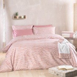 Πάπλωμα Υπέρδιπλο Σετ Next Trisha Pink Polycotton Rythmos (220x240) 3Τεμ