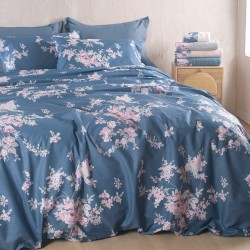 Πάπλωμα Μονό Σετ Nova Springtime D.Blue Cotton Rythmos (160x240) 2Τεμ