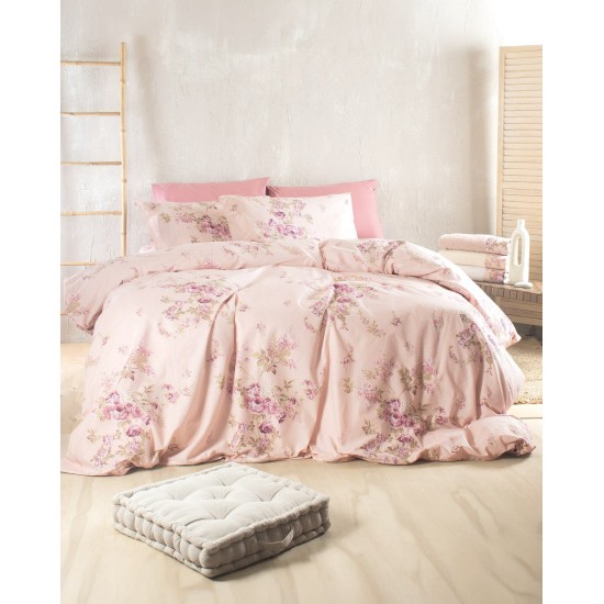 Σεντόνια King Σετ Nova Springtime Pink Cotton Rythmos (270x290) 4Τεμ