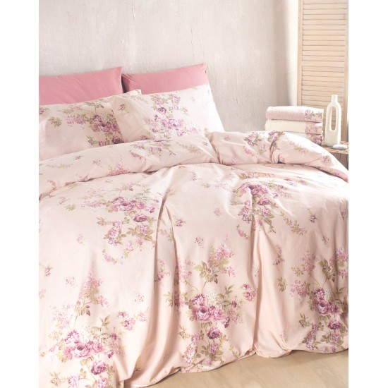 Σεντόνια King Σετ Nova Springtime Pink Cotton Rythmos (270x290) 4Τεμ