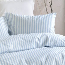 Σεντόνια Μονά Σετ Diva Eloise Light Blue Cotton Rythmos (105x205+30 ) Με Λάστιχο 3Τεμ