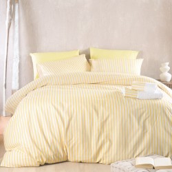 Πάπλωμα Υπέρδιπλο Σετ Diva Eloise Yellow Cotton Rythmos (220x240) 3Τεμ