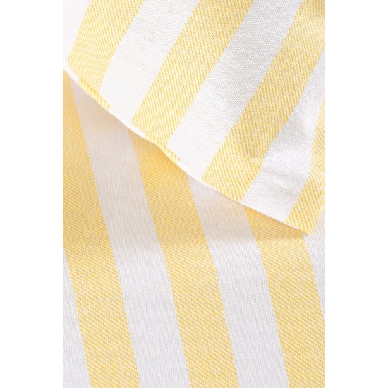 Σεντόνια Υπέρδιπλα Σετ Diva Eloise Yellow Cotton Rythmos (165x205+30 ) Με Λάστιχο 4Τεμ
