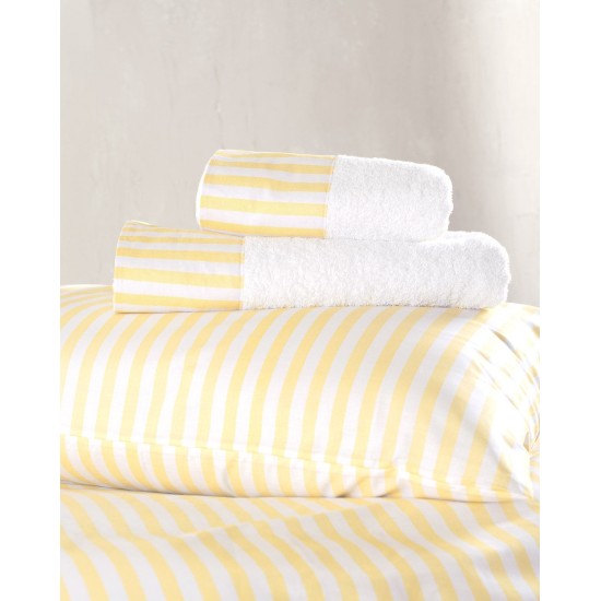 Σεντόνια Υπέρδιπλα Σετ Diva Eloise Yellow Cotton Rythmos (165x205+30 ) Με Λάστιχο 4Τεμ