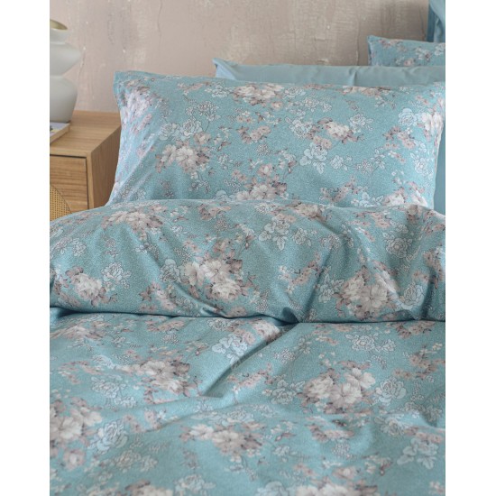 Σεντόνια King Σετ Symbol Camelia L.Blue Cotton Rythmos (270x290) 4Τεμ
