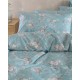 Σεντόνια King Σετ Symbol Camelia L.Blue Cotton Rythmos (270x290) 4Τεμ