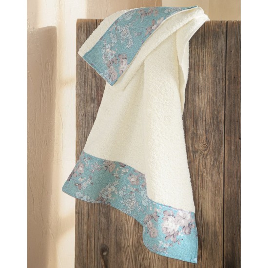 Σεντόνια King Σετ Symbol Camelia L.Blue Cotton Rythmos (270x290) 4Τεμ
