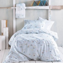 Παπλωματοθήκη Παιδική Μονή Σετ Kids Fouska Blue Cotton Rythmos (160x250) 2Τεμ