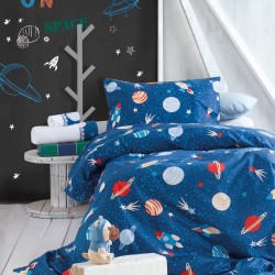 Παπλωματοθήκη Παιδική Μονή Σετ Kids Space Odyssey Cotton Rythmos (160x250) 2Τεμ