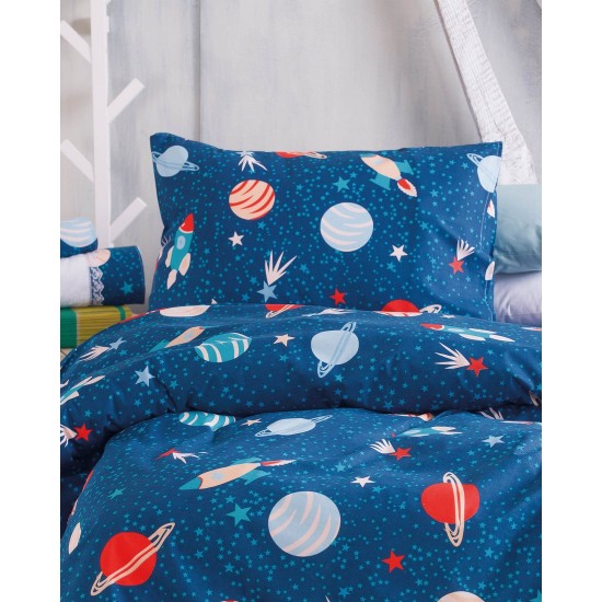 Σεντόνια Παιδικά Μονά Σετ Kids Space Odyssey Cotton Rythmos (160x260) 3Τεμ Σεντόνια Παιδικά Μονά Σετ Kids Space Odyssey Cotton Rythmos (160x260) 3Τεμ