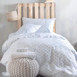 Παπλωματοθήκη Παιδική Μονή Σετ Kids Cloudy Blue Cotton Rythmos (160x250) 2Τεμ