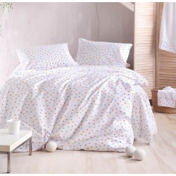 Σεντόνια Μονά Σετ Symbol Tiny Heart White Cotton Rythmos (160x260) 3Τεμ