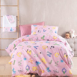 Παπλωματοθήκη Μονή Σετ Kids Letterland Pink Cotton Rythmos (160x250) 2Τεμ Παπλωματοθήκη Μονή Σετ Kids Letterland Pink Cotton Rythmos (160x250) 2Τεμ