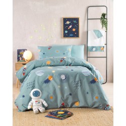 Σεντόνια Μονά Σετ Kids Rocket Cotton Rythmos (160x260) 3Τεμ