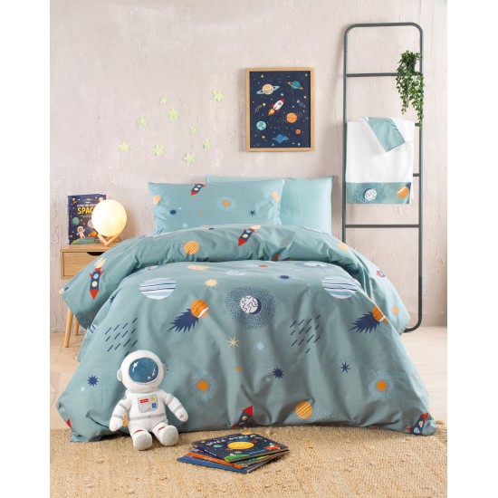 Παπλωματοθήκη Μονή Σετ Kids Rocket Cotton Rythmos (160x250) 2Τεμ