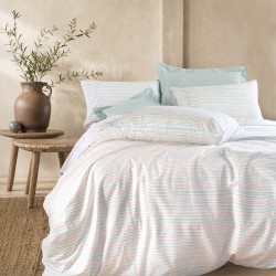 Πάπλωμα Υπέρδιπλο Σετ Symbol Strappy Cotton Rythmos (220x240) 3Τεμ