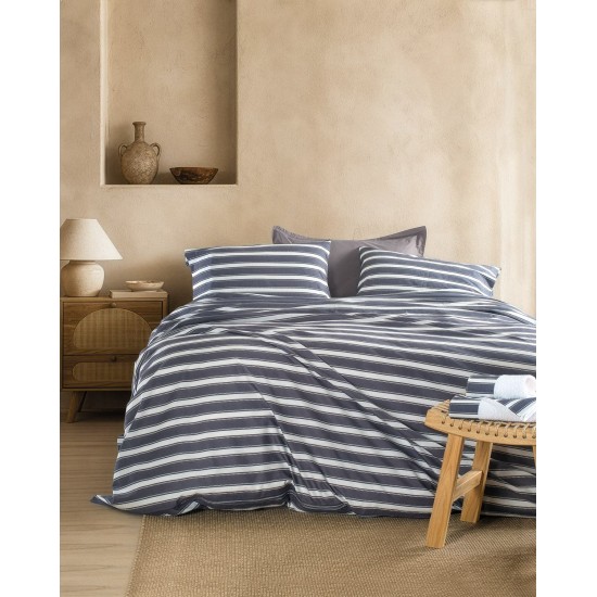 Πάπλωμα Μονό Σετ Symbol Lesley D.Blue Cotton Rythmos (160x240) 2Τεμ