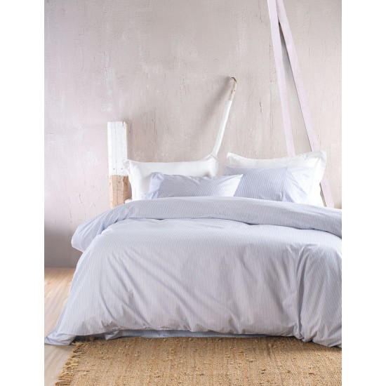 Κουβερλί Υπέρδιπλο Σετ Symbol Motiv L.Blue Cotton Rythmos (220x240) 3Τεμ