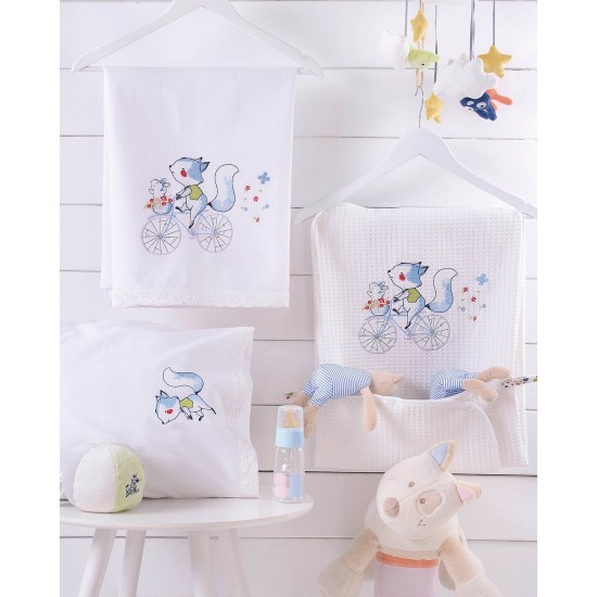 Σεντόνια Βρεφικά Κούνιας Σετ Newborn Clunny Light Blue Cotton Rythmos (105x160) 3Τεμ Σεντόνια Βρεφικά Κούνιας Σετ Newborn Clunny Light Blue Cotton Rythmos (105x160) 3Τεμ