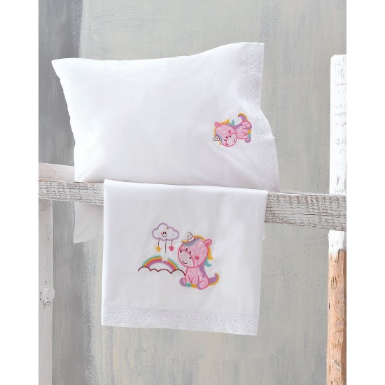 Σεντόνια Βρεφικά Κούνιας Σετ Newborn Monokero Cotton Rythmos (105x160) 3Τεμ Σεντόνια Βρεφικά Κούνιας Σετ Newborn Monokero Cotton Rythmos (105x160) 3Τεμ