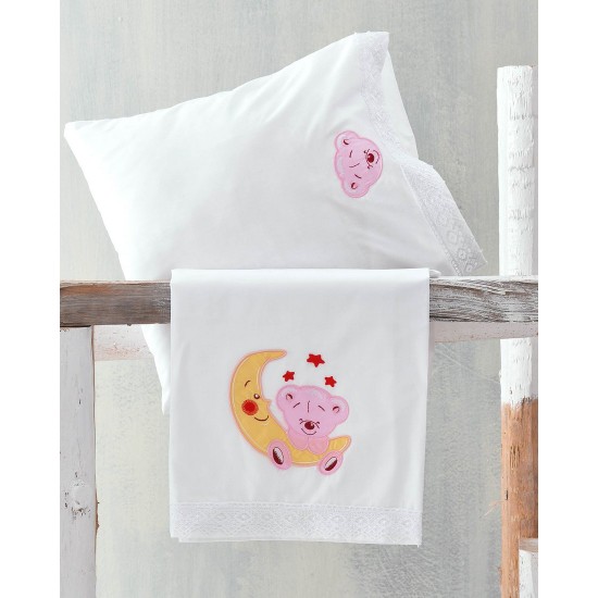 Σεντόνια Βρεφικά Κούνιας Σετ Newborn Arturo Pink Cotton Rythmos (105x160) 3Τεμ Σεντόνια Βρεφικά Κούνιας Σετ Newborn Arturo Pink Cotton Rythmos (105x160) 3Τεμ
