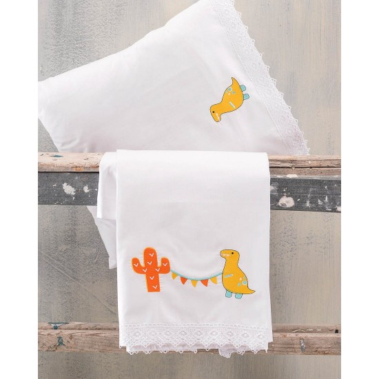 Σεντόνια Βρεφικά Κούνιας Σετ Newborn Diego Yellow Cotton Rythmos (100x160) 3Τεμ