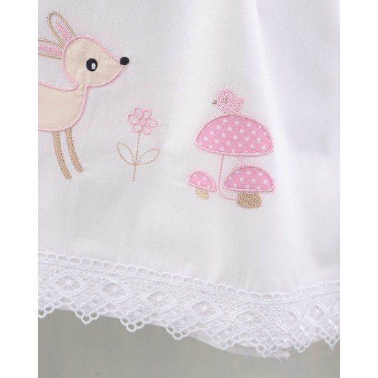 Σεντόνια Βρεφικά Κούνιας Σετ Newborn Floppy Pink Cotton Rythmos (105x160) 3Τεμ