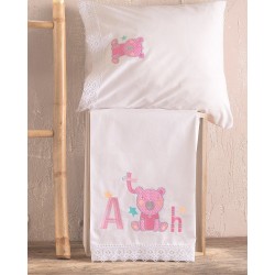 Σεντόνια Βρεφικά Κούνιας Σετ Newborn Arthur Pink Cotton Rythmos (105x160) 3Τεμ Σεντόνια Βρεφικά Κούνιας Σετ Newborn Arthur Pink Cotton Rythmos (105x160) 3Τεμ