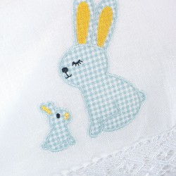 Σεντόνια Βρεφικά Κούνιας Σετ Newborn Miffy L.Blue Cotton Rythmos (105x160) 3Τεμ