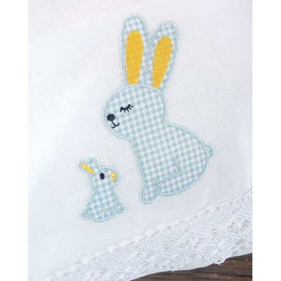 Σεντόνια Βρεφικά Κούνιας Σετ Newborn Miffy L.Blue Cotton Rythmos (105x160) 3Τεμ
