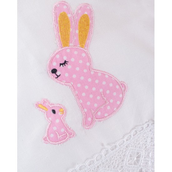 Σεντόνια Βρεφικά Κούνιας Σετ Newborn Miffy Pink Cotton Rythmos (105x160) 3Τεμ