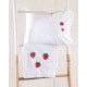 Σεντόνια Βρεφικά Με Κέντημα Κούνιας Σετ Newborn Fragola Cotton Rythmos (105x160) 3Τεμ