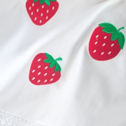 Σεντόνια Βρεφικά Με Κέντημα Κούνιας Σετ Newborn Fragola Cotton Rythmos (105x160) 3Τεμ