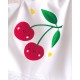 Σεντόνια Βρεφικά Με Κέντημα Κούνιας Σετ Newborn Cherries Cotton Rythmos (105x160) 3Τεμ