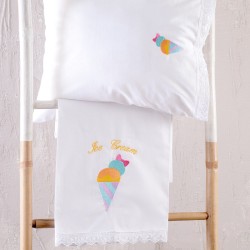 Σεντόνια Βρεφικά Με Κέντημα Κούνιας Σετ Newborn Gelato Cotton Rythmos (105x160) 3Τεμ