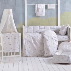 Πάντα Κούνιας Newborn Fouska Grey Cotton Rythmos (43x200) 1Τεμ