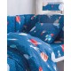 Σεντόνια Βρεφικά Κούνιας Σετ Newborn Space Odyssey Cotton Rythmos (120x160) 3Τεμ