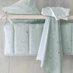 Παπλωματοθήκη Βρεφική Κούνιας Σετ Newborn Jerom Aqua Cotton Rythmos (110x160) 3Τεμ