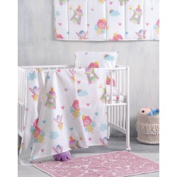 Σεντόνι Λίκνου Newborn Fairies Cotton Rythmos (80x110) 1Τεμ