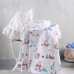 Πάντα Κούνιας Newborn Numbers Cotton Rythmos (43x200) 1Τεμ Πάντα Κούνιας Newborn Numbers Cotton Rythmos (43x200) 1Τεμ