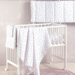 Παπλωματοθήκη Βρεφική Κούνιας Σετ New Born Tiny Heart White Cotton Rythmos (110x160) 2Τεμ