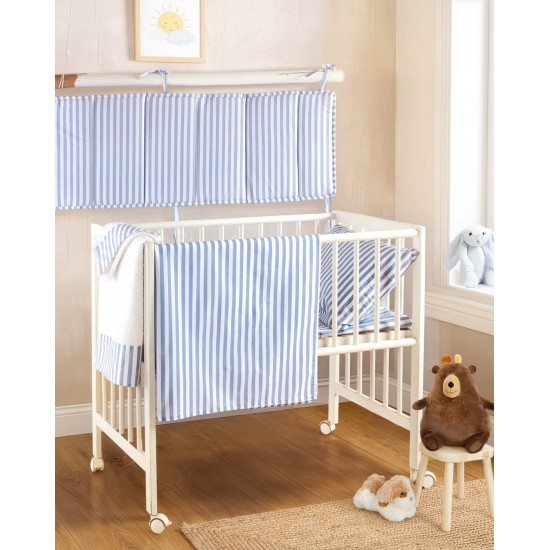 Σεντόνια Βρεφικά Κούνιας Σετ Newborn Eloise L.Blue Cotton Rythmos (120x160) 3Τεμ