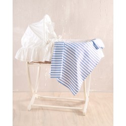 Σεντόνι Λίκνου Newborn Eloise L.Blue Cotton Rythmos (80x110) 1Τεμ