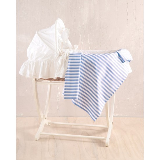 Σεντόνια Βρεφικά Κούνιας Σετ Newborn Eloise L.Blue Cotton Rythmos (120x160) 3Τεμ
