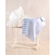 Σεντόνια Βρεφικά Κούνιας Σετ Newborn Eloise L.Blue Cotton Rythmos (120x160) 3Τεμ