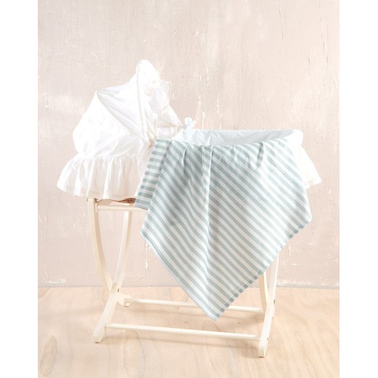 Σεντόνι Λίκνου Newborn Eloise Green Cotton Rythmos (80x110) 1Τεμ