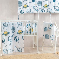 Πάντα Κούνιας Newborn Saturn White Cotton Rythmos (43x200) 2Τεμ