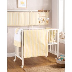 Σεντόνια Βρεφικά Κούνιας Σετ Newborn Eloise Yellow Cotton Rythmos (120x160) 3Τεμ