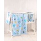 Σεντόνι Λίκνου Newborn Letterland Blue Cotton Rythmos (80x110) 1Τεμ